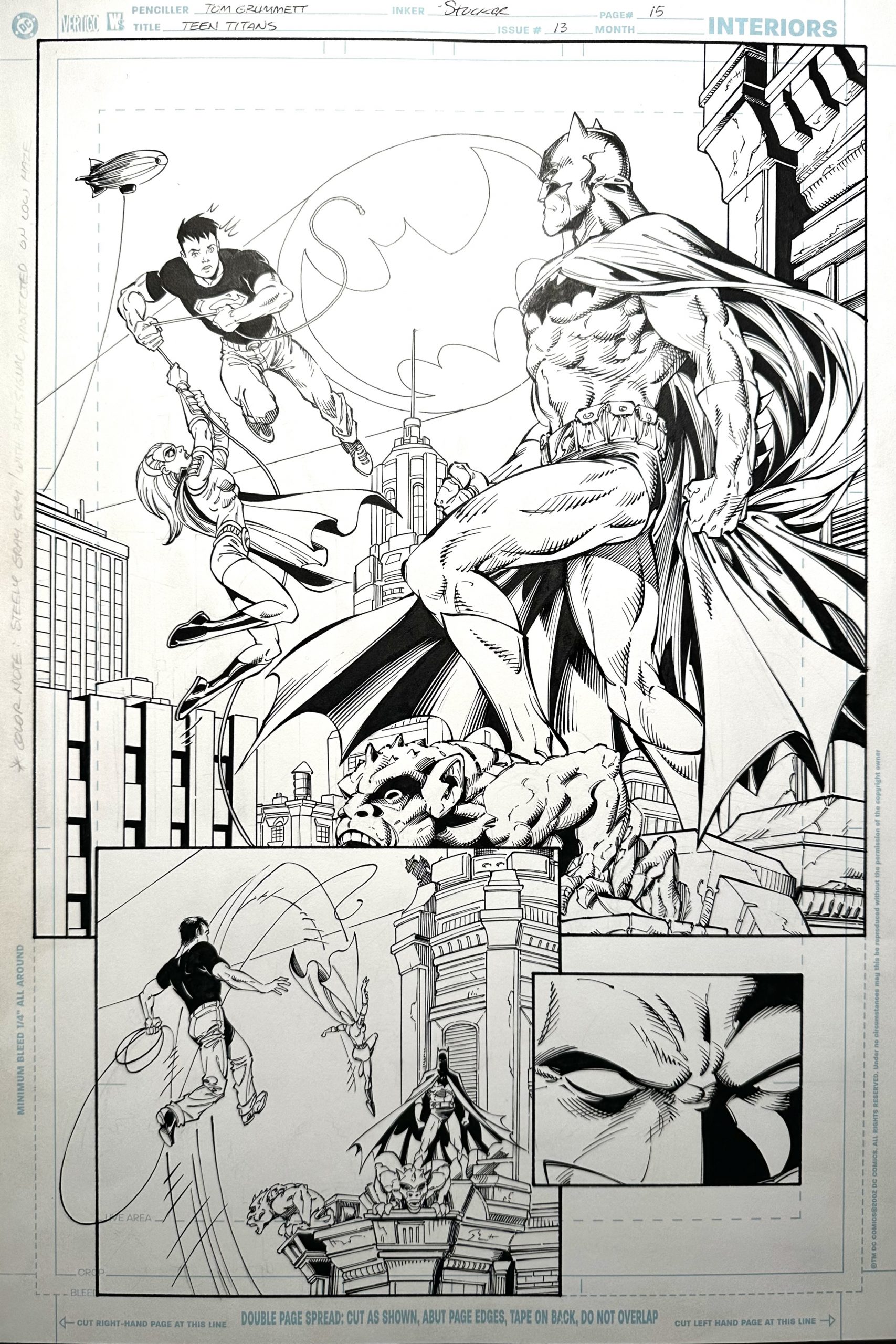 Original Artwork for Teen Titans #13 page 15 by Tom Grummet & Lary Stucker