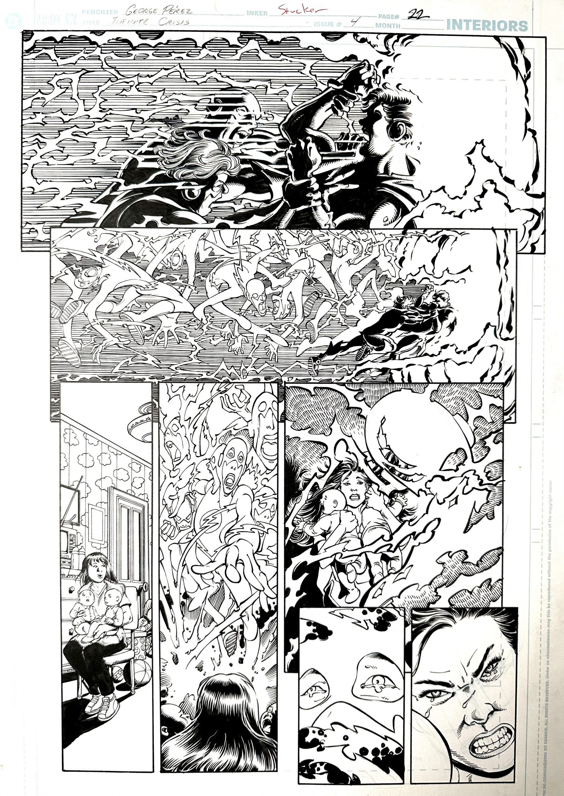Infinite crisis issue 4 page 22 - original artwork